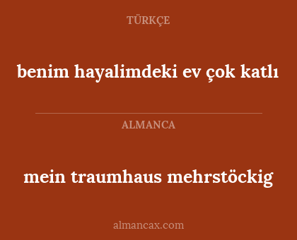 benim hayalimdeki ev çok katlı - mein traumhaus mehrstöckig