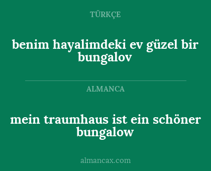 benim hayalimdeki ev güzel bir bungalov - mein traumhaus ist ein schöner bungalow