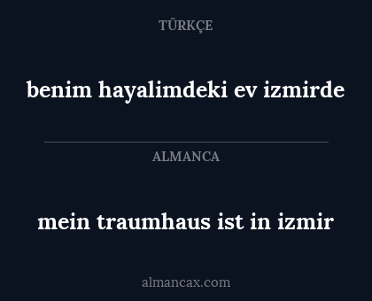 mein traumhaus ist in izmir - benim hayalimdeki ev izmirde