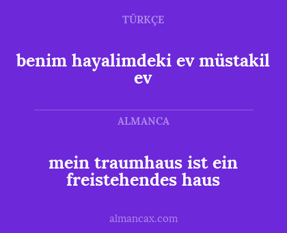 benim hayalimdeki ev müstakil ev - mein traumhaus ist ein freistehendes haus
