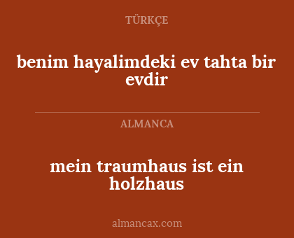 benim hayalimdeki ev tahta bir evdir - mein traumhaus ist ein holzhaus