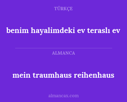 benim hayalimdeki ev teraslı ev - mein traumhaus reihenhaus