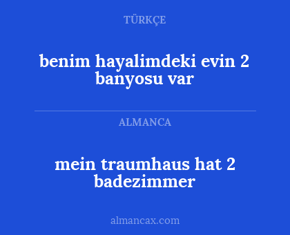 benim hayalimdeki evin 2 banyosu var - mein traumhaus hat 2 badezimmer