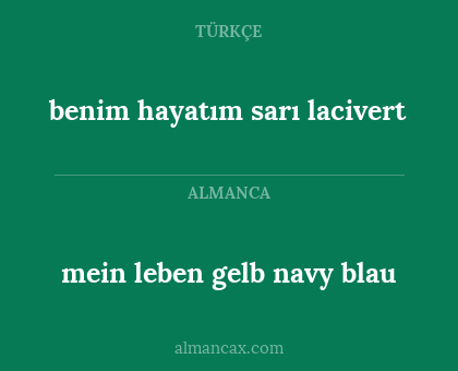 benim hayatım sarı lacivert - mein leben gelb navy blau