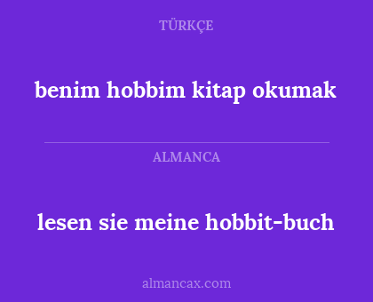 lesen sie meine hobbit-buch - benim hobbim kitap okumak