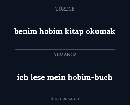 ich lese mein hobim-buch - benim hobim kitap okumak