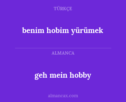 geh mein hobby - benim hobim yürümek