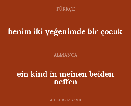 ein kind in meinen beiden neffen - benim iki yeğenimde bir çocuk