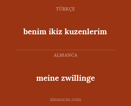 benim ikiz kuzenlerim - meine zwillinge