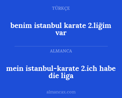 benim istanbul karate 2.liğim var - mein istanbul-karate 2.ich habe die liga