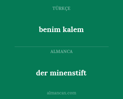 benim kalem - der minenstift