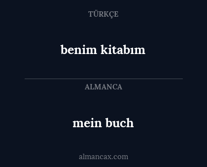benim kitabım - mein buch