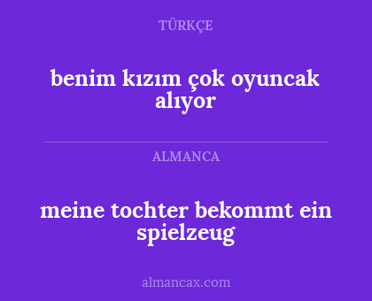 benim kızım çok oyuncak alıyor - meine tochter bekommt ein spielzeug