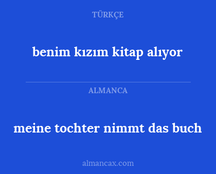 benim kızım kitap alıyor - meine tochter nimmt das buch