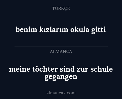 meine töchter sind zur schule gegangen - benim kızlarım okula gitti