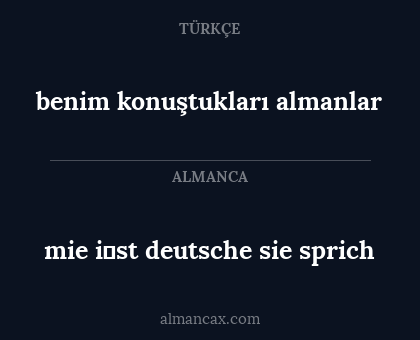 mie i̇st deutsche sie sprich - benim konuştukları almanlar