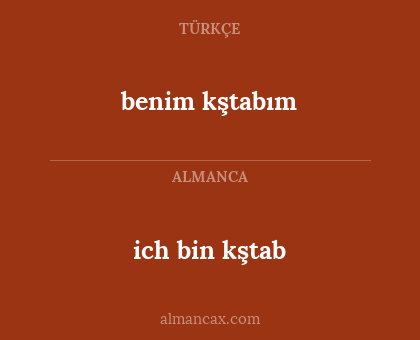 ich bin kştab - benim kştabım