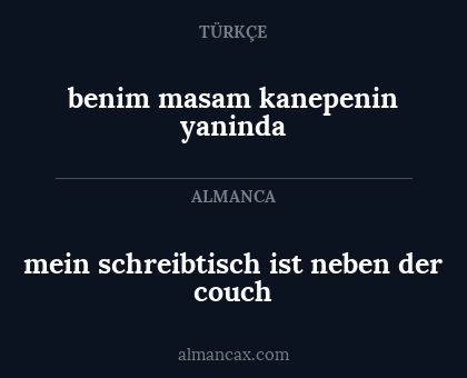 mein schreibtisch ist neben der couch - benim masam kanepenin yaninda
