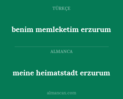 benim memleketim erzurum - meine heimatstadt erzurum