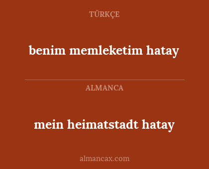benim memleketim hatay - mein heimatstadt hatay