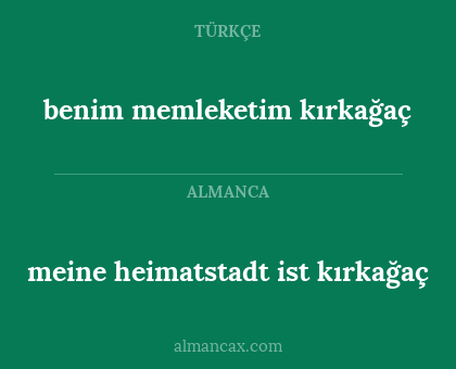 benim memleketim kırkağaç - meine heimatstadt ist kırkağaç