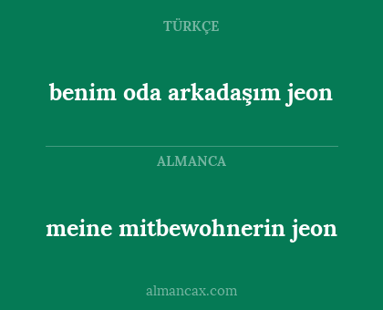 benim oda arkadaşım jeon - meine mitbewohnerin jeon