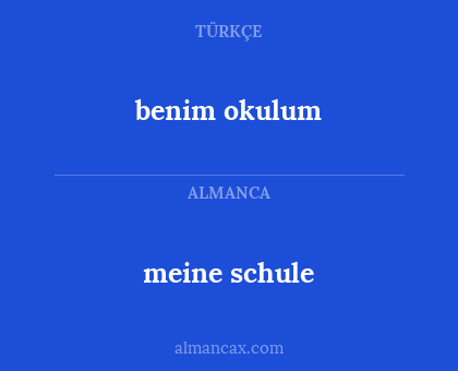 benim okulum - meine schule