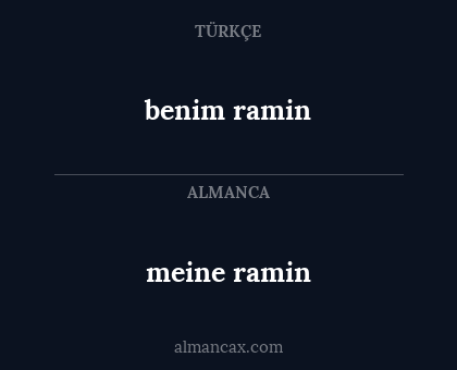 meine ramin - benim ramin