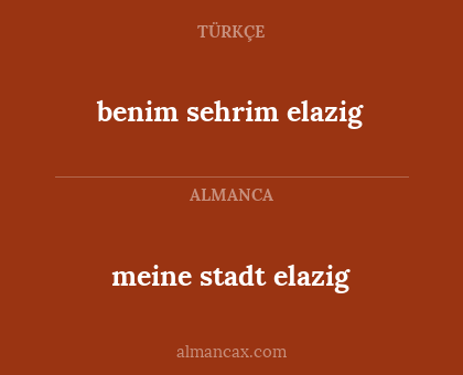 meine stadt elazig - benim sehrim elazig