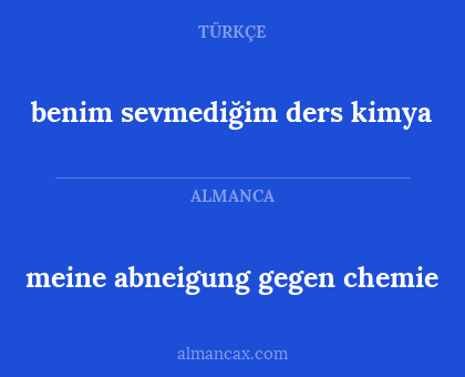 meine abneigung gegen chemie - benim sevmediğim ders kimya