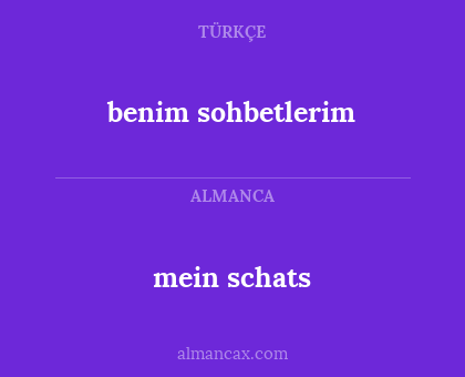 benim sohbetlerim - mein schats