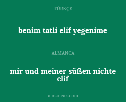 mir und meiner süßen nichte elif - benim tatli elif yegenime