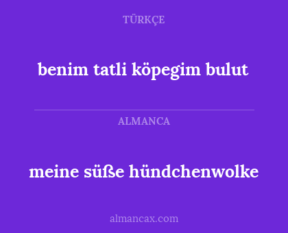 benim tatli köpegim bulut - meine süße hündchenwolke