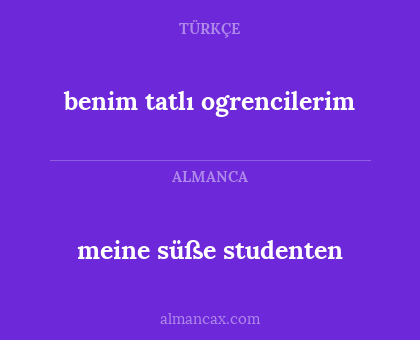 benim tatlı ogrencilerim - meine süße studenten