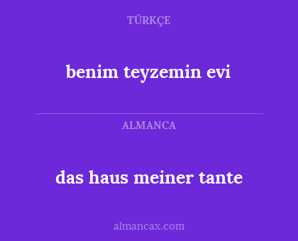 das haus meiner tante - benim teyzemin evi