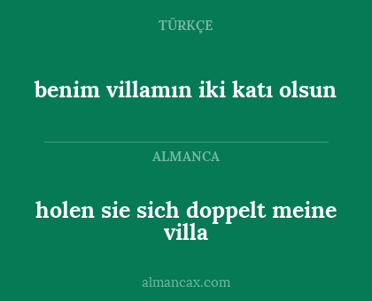 benim villamın iki katı olsun - holen sie sich doppelt meine villa