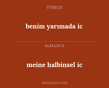 benim yarımada ic - meine halbinsel ic