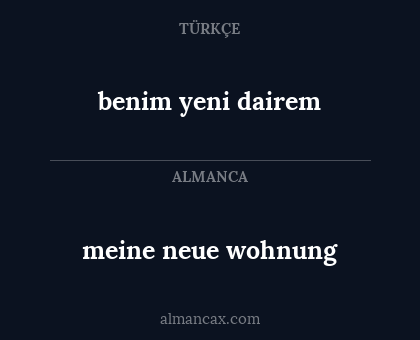 benim yeni dairem - meine neue wohnung