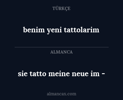 sie tatto meine neue im - - benim yeni tattolarim