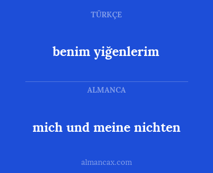 mich und meine nichten - benim yiğenlerim