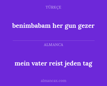 benimbabam her gun gezer - mein vater reist jeden tag