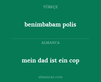 benimbabam polis - mein dad ist ein cop