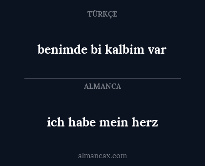 ich habe mein herz - benimde bi kalbim var