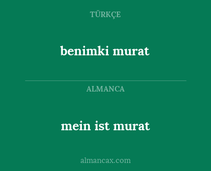 benimki murat - mein ist murat
