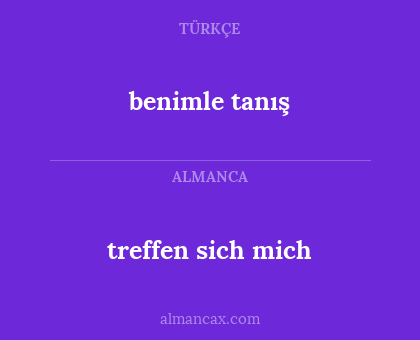 benimle tanış - treffen sich mich