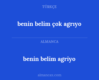 benin belim agriyo - benin belim çok agrıyo