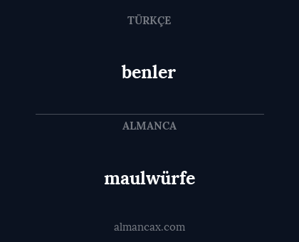 benler - maulwürfe