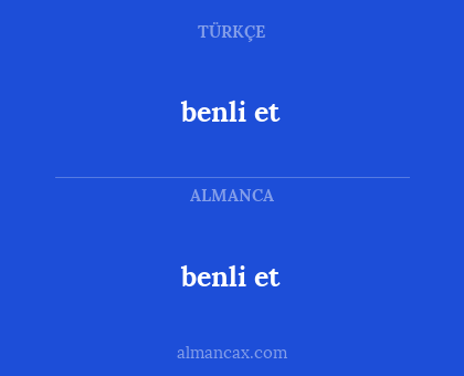 benli et - benli et