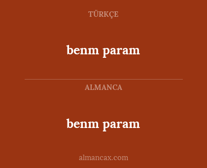 benm param - benm  param