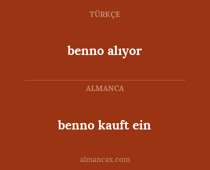 benno kauft ein - benno alıyor